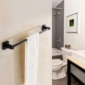 Rateras de toallas 61 cm Negro Matte Rail Raresterio Baño Batio Baño Rollo de un solo Rollo de baño Cepillo de túnica Murops