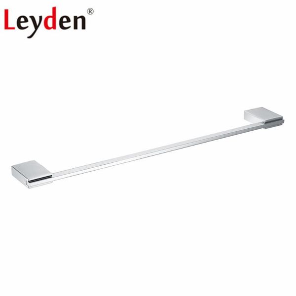 Porte-serviettes Leyden Barre Unique Chrome Acier Inoxydable Support Mural Rack Cintre Salle De Bains