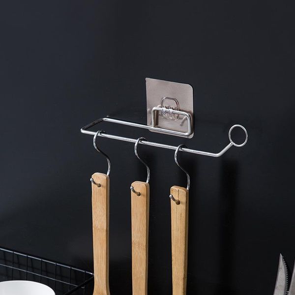 Porte-serviettes toilette cuisine porte-rouleau auto-adhésif support organisateur support armoire papier stockage tissu cintre salle de bain