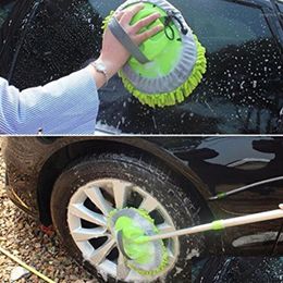 Vadrouille de lavage de voiture rétractable avec brosse, élimination de la poussière de tête, chiffon détachable à double usage, forte absorption d'eau, nettoyage 1212W Drop Del Otblx