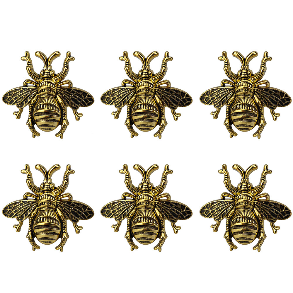 Handdoek Ringen 6 Stuks Veel Servet Honing Bee Ring Bruiloft Insect Serviette Houder Milieuvriendelijke Metalen Thuis Eettafel Decor 230627