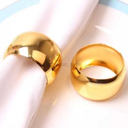 Anillos de toalla 6 piezas Hotel modelo habitación anillo dorado servilleta hebilla anillo de servilleta restaurante occidental servilleta de metal círculo anillo de tela 240321