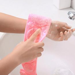 Handdoek Siliconen Zachte Loofah Bad Doucheborstel Exfoliërend lichaam met massagedeeltjes