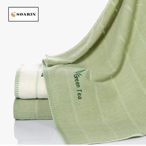 Serviette de bain de soarin serviettes pour adultes rayures solides toalha de banho absorvente coton de haute qualité jument en téle