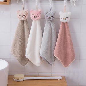 Handdoek zachte baby cartoon dieren hand hangend gezicht schattig absorberend baden voor badkamer keuken snel droog