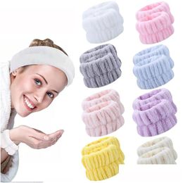 Handdoek Spa Polswasband Microfiber wasband Polsband Gezicht wassen Absorberende polsbandjes Polsen Zweetband Voorkom vloeistofdruppels Deliv Dhhba