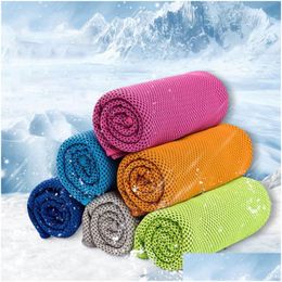 Serviette D'été Sports De Plein Air Glace Froid Écharpe Courir Yoga Voyage Gym Cam Golf Sportss Refroidissement Colds Neck Wrap Drop Delivery Home Garde Dh4G5