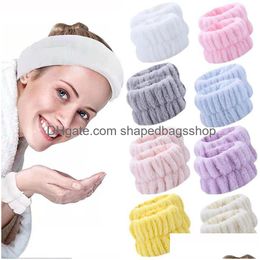 Handdoek Super Microfiber Handdoek Polsband Yoga Running Face Wash Belt Zachte absorberende hoofdband Badkameraccessoires Drop Delivery Home Ga Dhjia