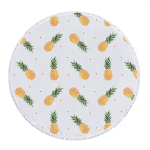 Serviette épaisse douce rond de plage ananas fleurs flamants flamanto grande couverture couverture de pique-nique tapis yoga mat boho nappe pour douche