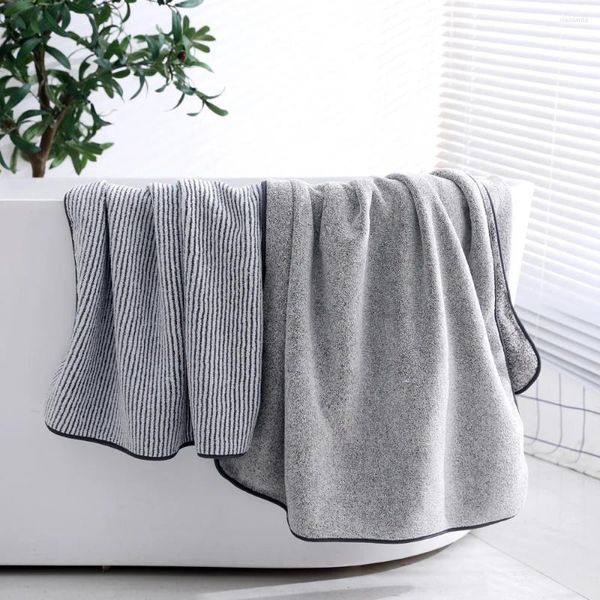 Serviette de bain épaisse en microfibre, pour le corps, pour le sport, la douche, le Spa, la maison, antibactérien, charbon de bambou