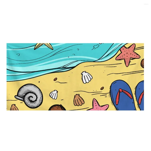 Toallas toaddmos toallas de baño lindas cartoon arenismo estampado de playa absorbente de secado rápido para niños adultos para lavadora de baño