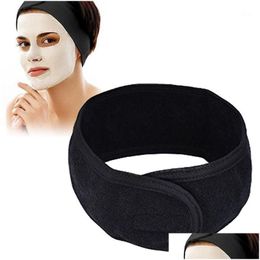 Handdoek Reizen Draagbare zelfklevende spa-hoofdband Badstof hoofd met elastische gezichtsmake-up Meisjes haarband voor dames1 Drop Delivery Ho Dhocj