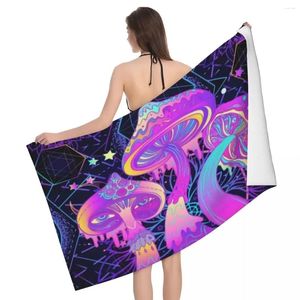 Serviette Trippy Champignons Plage Séchage Rapide Magique Linge Doux Microfibre Piscine Sauna Serviettes