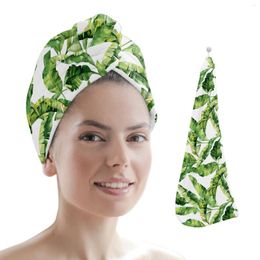 Handdoek Tropische Bladeren Banaan Palm Dames Handdoeken Thuis Badkamer Microvezel Sneldrogend Haar voor volwassenen