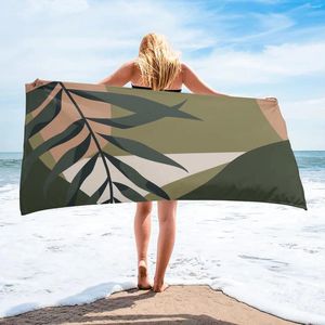 Handdoek Tropische Planten Bladeren Silhouet Kleur Bad Voor Volwassenen Home Essentials Zomer Zwemmen Strand Snel droog gezicht