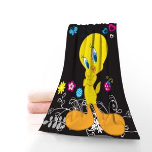 Handdoek tweety vogel gedrukt katoen gezicht / badhanddoeken microfiber stof voor kinderen mannen vrouwen douche 70x140cm