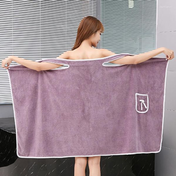 Serviette portable doux bain mode femmes Sexy séchage rapide magique bain plage Spa peignoirs laver vêtements robes