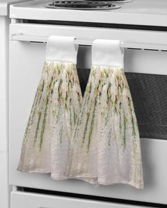 Serviette fleurs de mariage Rose main séchage rapide serviettes en microfibre cuisine douce absorbante