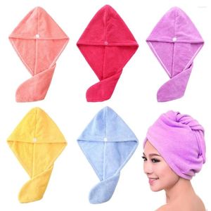 Handdoek Vrouwen Absorptie Tulband Wrap Hoofd Badkamer Accessoires Badhoeden Droog Haar Cap Sneldrogend Handdoek Douchemutsen