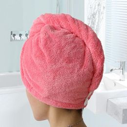 Handdoek vrouwen badkamer super absorberend sneldrogend koraal fleece haar microfiber bad droge dop salon 25x65cm