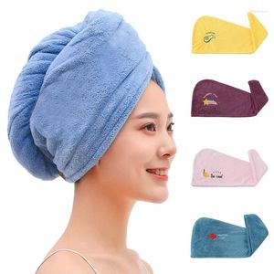 Serviette femmes serviettes de cheveux fille salle de bain microfibre séchage accessoires de capuche de douche magique Lady Turban Head Wrap