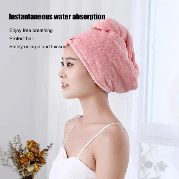 Serviette femmes fille serviettes séchage rapide cheveux douche magique microfibre Turban dame tête enveloppement salle de bain W6O9