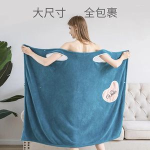 Handdoek Vrouwen draagbare microvezel badjas douche
