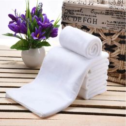 Serviettes 10pc blanc ultra soft microfibre tissu visage serviette hôtel de bain de bain serviette à main serviettes portables Terry multifonctionnels