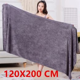 Handdoeken 120x200 cm Super grote gladde en zachte dubbelzijdige QuickDrying MicroFiber Badhanddoek Dikke niet -lintende handdoek