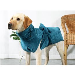 Handdoeken 2020 Nieuwe Pet Dog Bathrobe Dikke Super absorberende handdoek Kleine/grote hondendouche Droog Badjas Verstelbare draagbare handdoek 7 maten