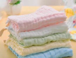 Serviettes 5pcs / lot 30 * 30 cm de lavage d'eau inférieur carré à six couches 100% coton mouchoir des serviettes en soins infirmiers.