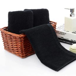 Serviettes noires serviettes noires est-cendres à main noir 100% coton ultra doux et hautement absorbant Hotel Spa Quality Towels Home Supplies