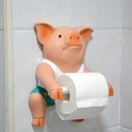 Serviettes Créative Piggy Toilet Papier Punder Free Free Murd Mand Tissu Box Box Rack Rack Roule de bobine Appareil Salle de bain Accessoire de salle de bain