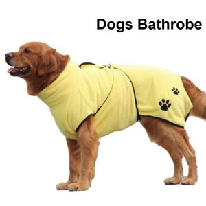 Toallas Albornoz para perros Toalla de ducha para perros grandes Toalla de baño para perros pequeños, medianos y grandes Accesorios para mascotas súper absorbentes de microfibra