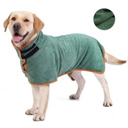 Serviettes pour chien manteau de séchage peignoir serviette Microfibre séchage rapide super absorbant moyen petit chien peignoir de bain séchage rapide réglable