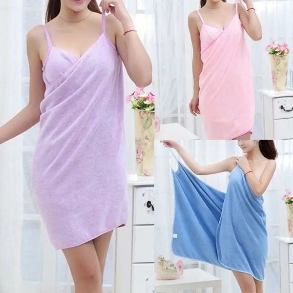 Serviettes à la maison textile serviettewomen robes bain portable serviette robe filles femmes femmes dame fast sèche plage spa magique nuits somnolence