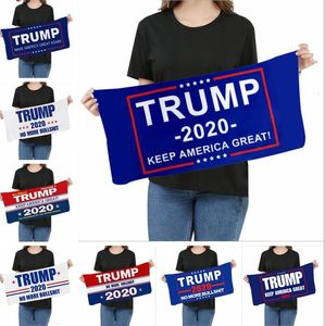 Serviettes Serviette en microfibre pour le visage Trump Élection américaine Bandanas Écharpe de sport absorbante à séchage rapide Make America Great Again Serviettes imprimées LSK340