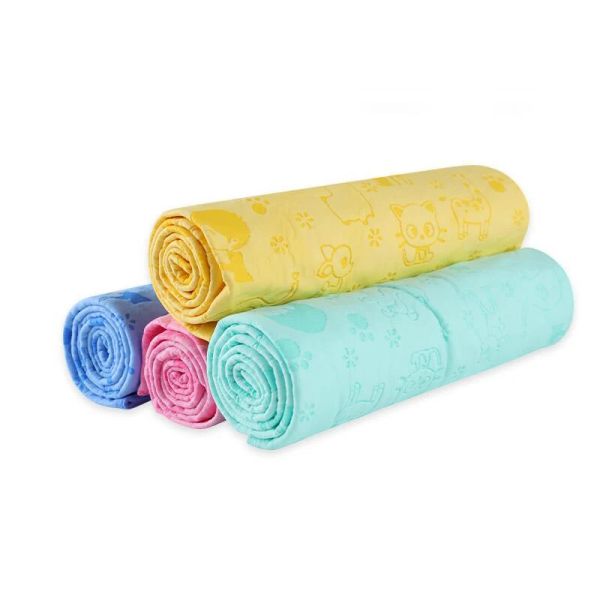 Serviettes pour animaux de compagnie baignoires de baignoires synthétiques de lakine forte absorption d'eau chiens de bain imprimés serviettes de serviette sèche serviette de nettoyage facile