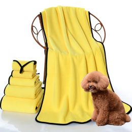 Serviettes fournitures pour animaux de compagnie, séchage rapide, serviette en Fiber douce pour chien et chat, serviette de bain absorbante, serviette de nettoyage pratique pour animalerie