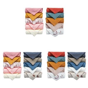 Serviettes Robes 10 pièces bébé serviettes carrées nourrissons lavage main visage serviette mouchoir alimentation bavoir rot tissu doux crêpe mousseline salive serviette D7WF 231010