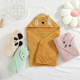 Handdoeken Gewaden 90*90cm Baby Stuff Cartoon Leuke Badhanddoek Kinderen Katoenen Badkamer Handdoeken Soild Kleur Baby Bad Cape washandje Toallas De 231010