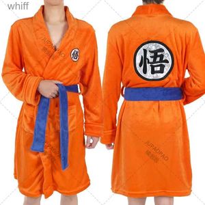 Handdoeken Gewaden Anime Son Goku Cosplay Badjas Kakarotto Pyjama Winter Warm Houden Zacht Flanellen Badjas voor Vrouwen Mannen anime cosplayL231123