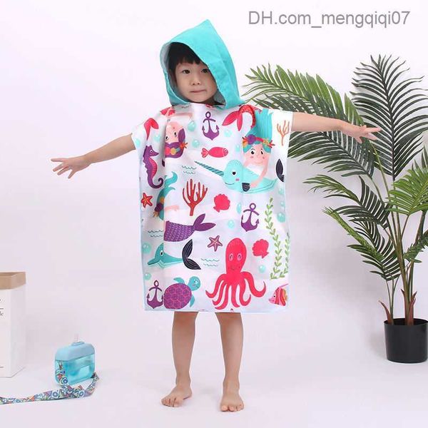 Toallas Batas Bebé de dibujos animados con capucha bañera de playa para niños suave absorbente gorro de piscina ropa para niños toalla ropa de bebé accesorios Z230819