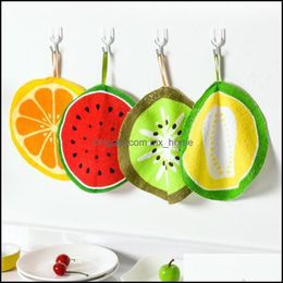 Handdoeken gewaden bad douche baby kinderen zwangerschapsschotel met een servet mooie fruit afdrukken hangende keuken hand handdoek micr dhcnl