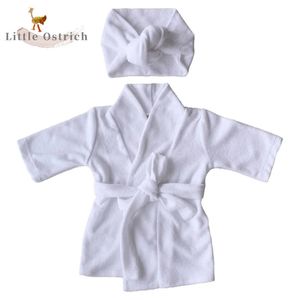 Serviettes Robes né bébé garçon fille Robe ensemble 100% coton éponge Terry infantile peignoir à capuche dormeur avec couvre-chef costume à la maison 9M-2Y 231024