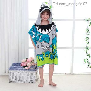 Towels Robes Boys sharks bathrooms children's cotton pajamas and baby bath towels Z230819