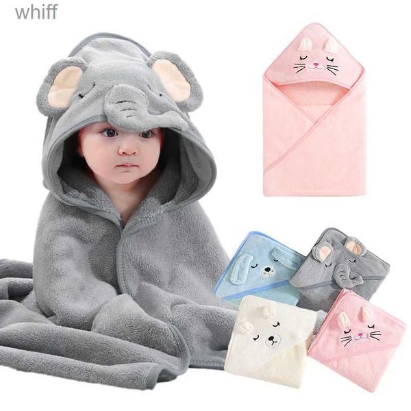 Serviettes Robes Dessin animé bébé serviettes de bain doux nouveau-né à capuche serviette couverture mignon enfant en bas âge peignoir chaud dormir lange d'emmaillotage pour garçons filles 2023L231123