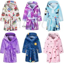 Serviettes Robes Enfants Bain Flanelle Hiver Enfants Vêtements De Nuit Robe Infantile Pijamas Chemise De Nuit Pour Garçons Filles Pyjamas 2 12 Ans Vêtements De Bébé 231211