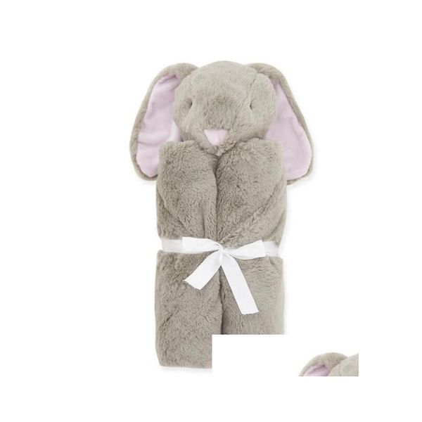 Toallas Batas Ins Bebé Infantil Crystal Veet Ddles Envolturas Mantas Guardería Ropa de cama Newbor Elefante Conejo Oveja Oso Diseño Ddle 76X76Cm / 4 Dhxcf