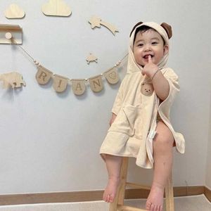 Serviettes robes ins corean bébé mignon coton coton thermons serviettes de bain kidares